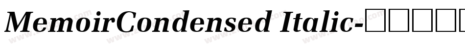 MemoirCondensed Italic字体转换